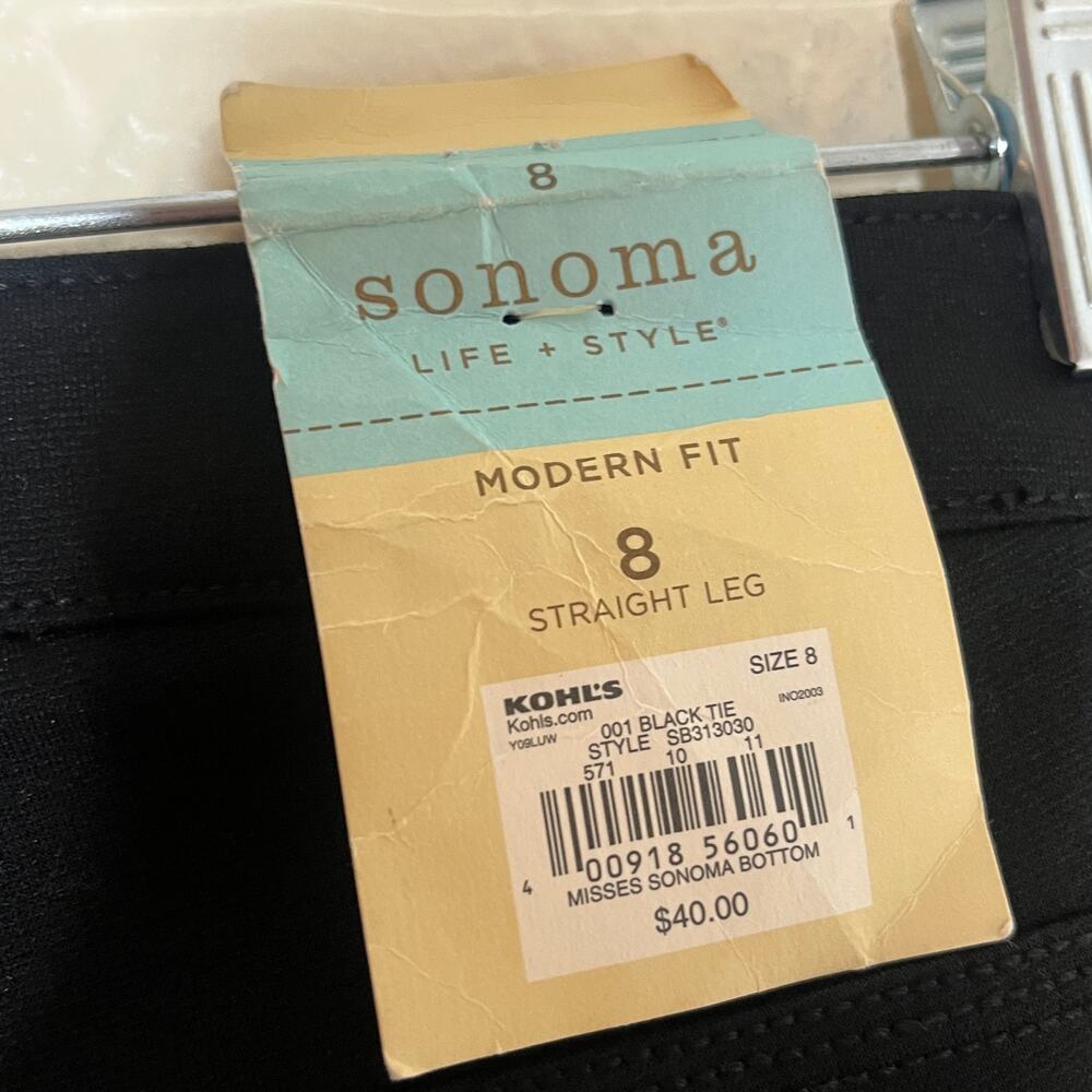 Sonoma Straight Leg Women's Pants in Black - Picture 4 of 9